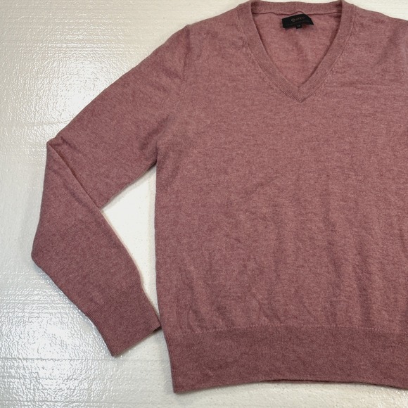 Quince 100% Mongolian Cashmere Sweater Women's Size Medium Pink V-Neck Pullover - Picture 2 of 13